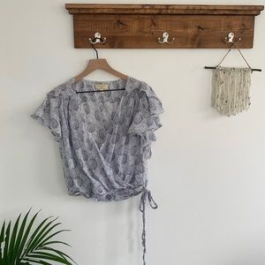 Anthropologie | Hedera Paisley Wrap Top